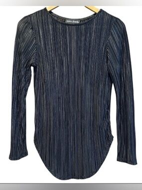 Inner Beauty Women’s S Black Blouse Shiny Metallic Stretchy Witchy USA